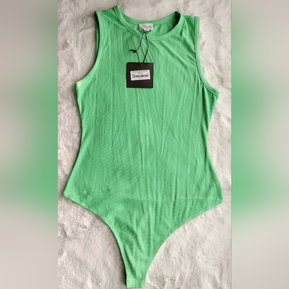 Le Lis Collection Bodysuit Size Large Lime Green